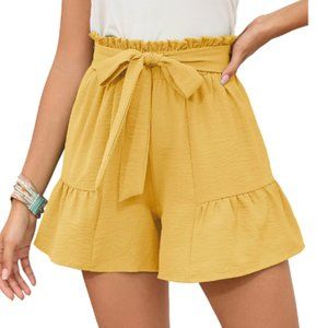Chiclily Summer Solid Color Shorts for Womens Casual Loose Elastic Waist Lounge